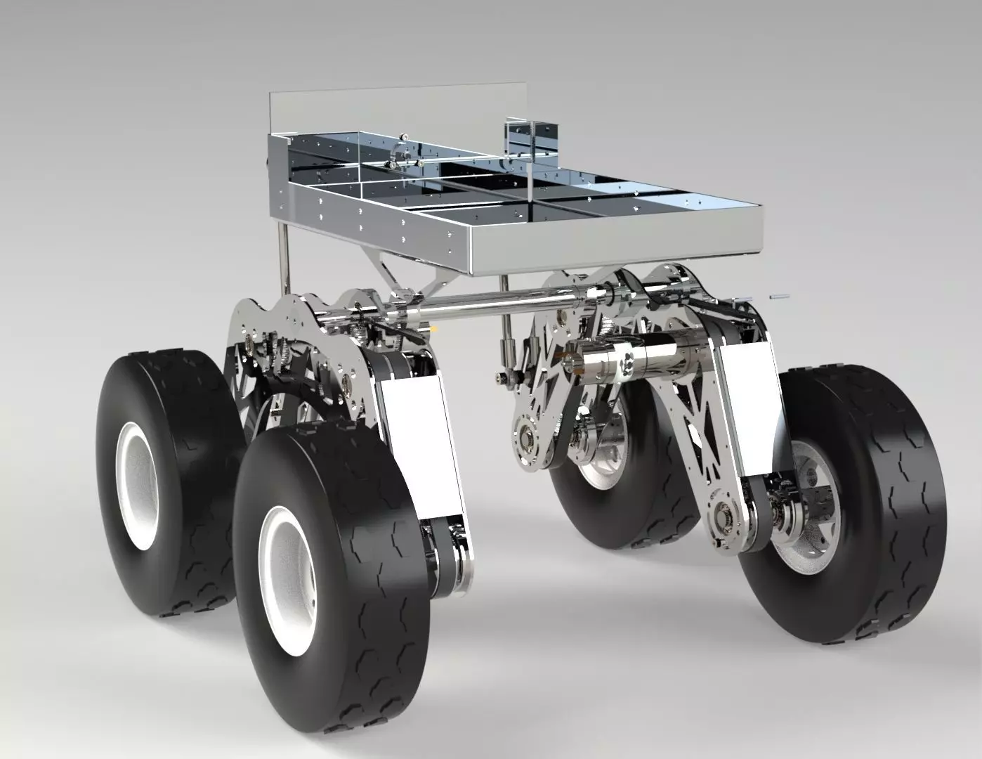 Robot 4 Wheels Drive 3D model_0