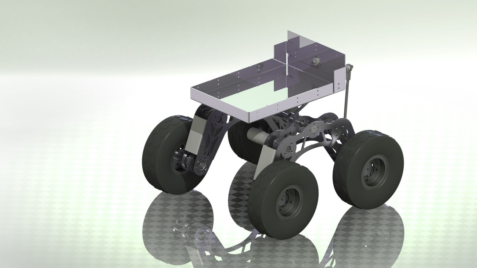 Robot 4 Wheels Drive 3D model_9