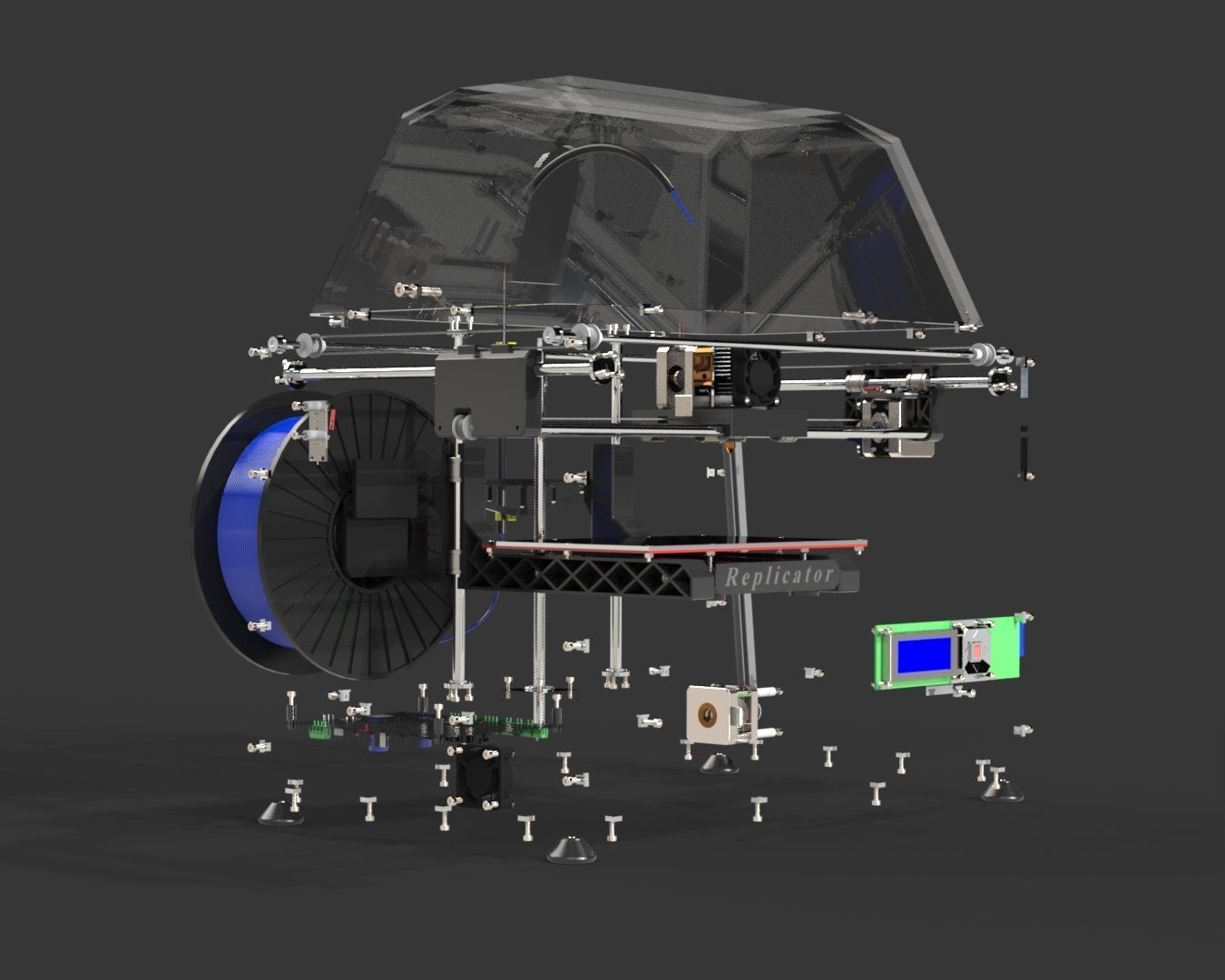 Replicator 3D printer 3D model_16