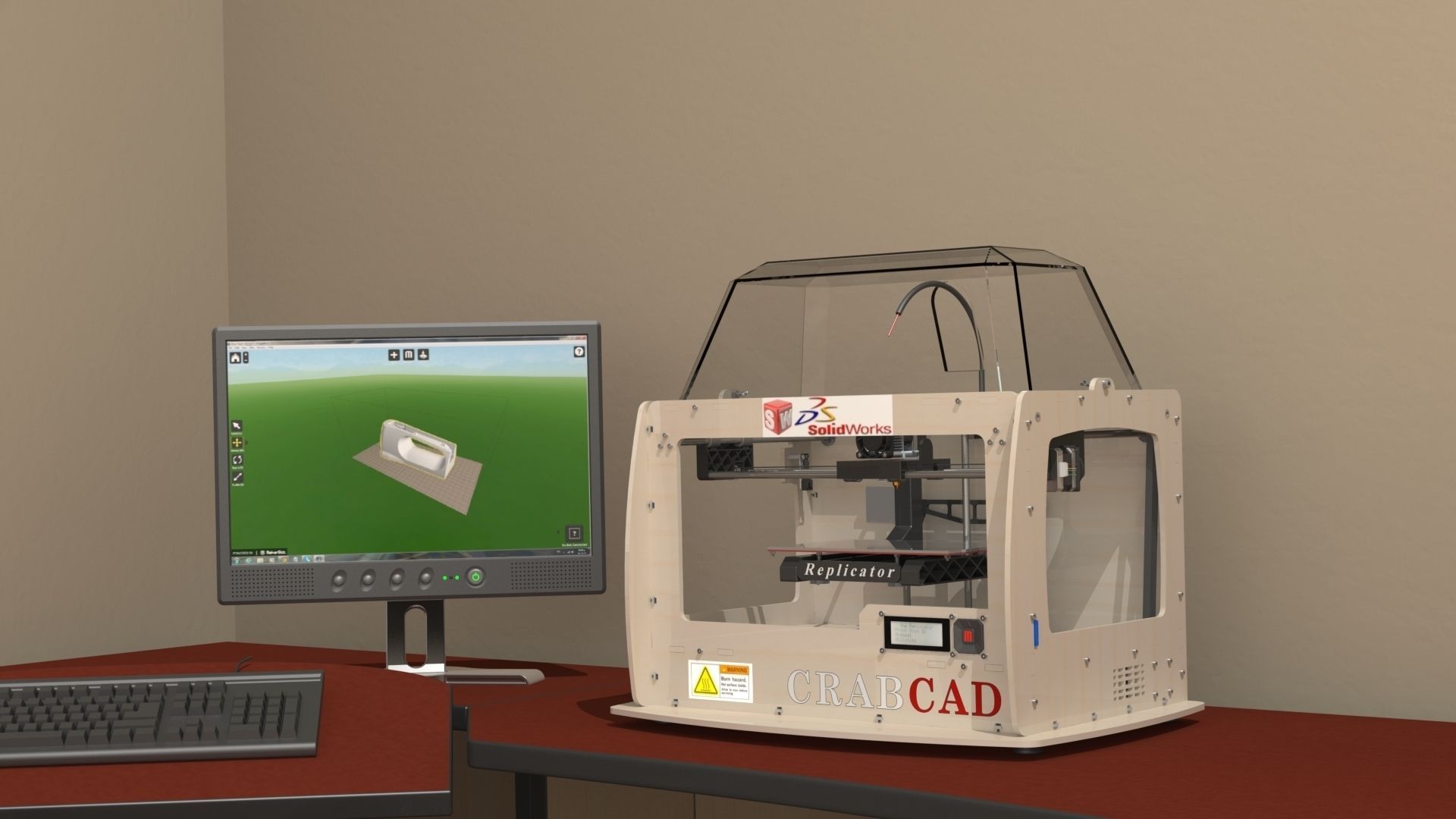 Replicator 3D printer 3D model_18