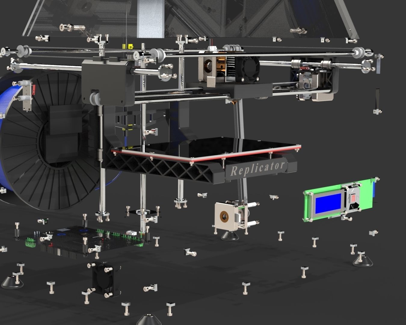 Replicator 3D printer 3D model_17