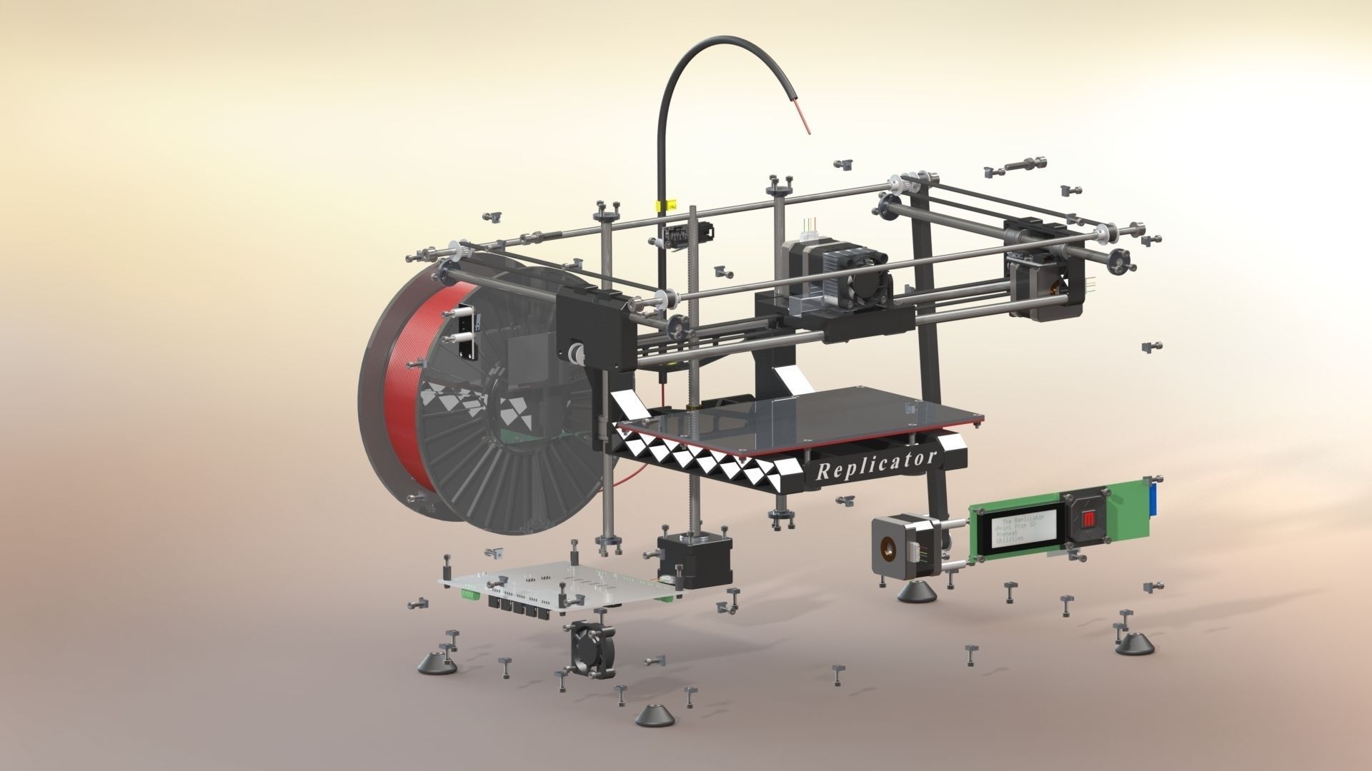 Replicator 3D printer 3D model_21