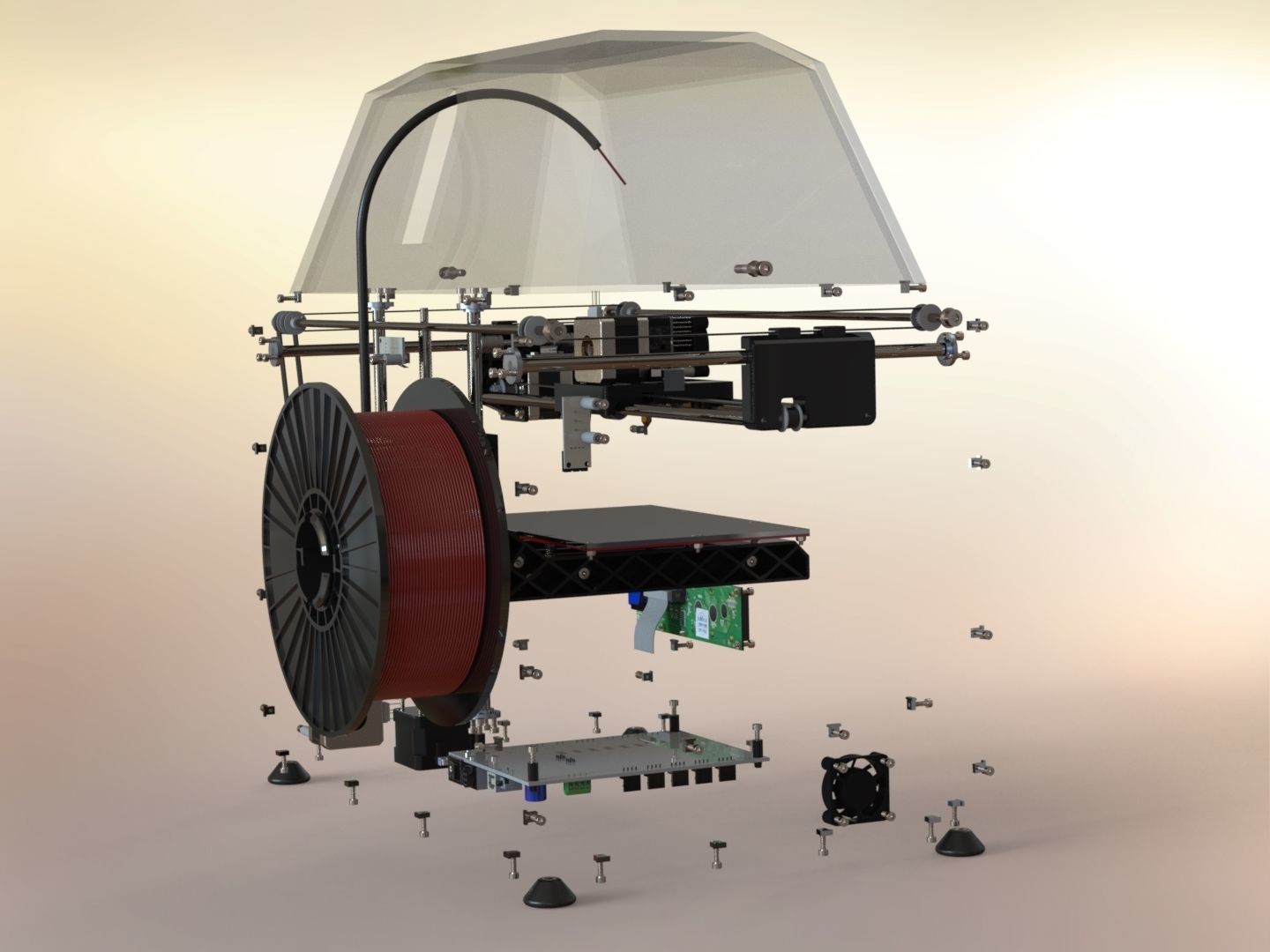 Replicator 3D printer 3D model_23