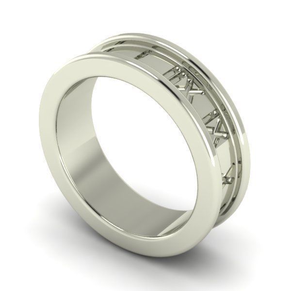 Ring With Roman Numeric Text 3D print model_1