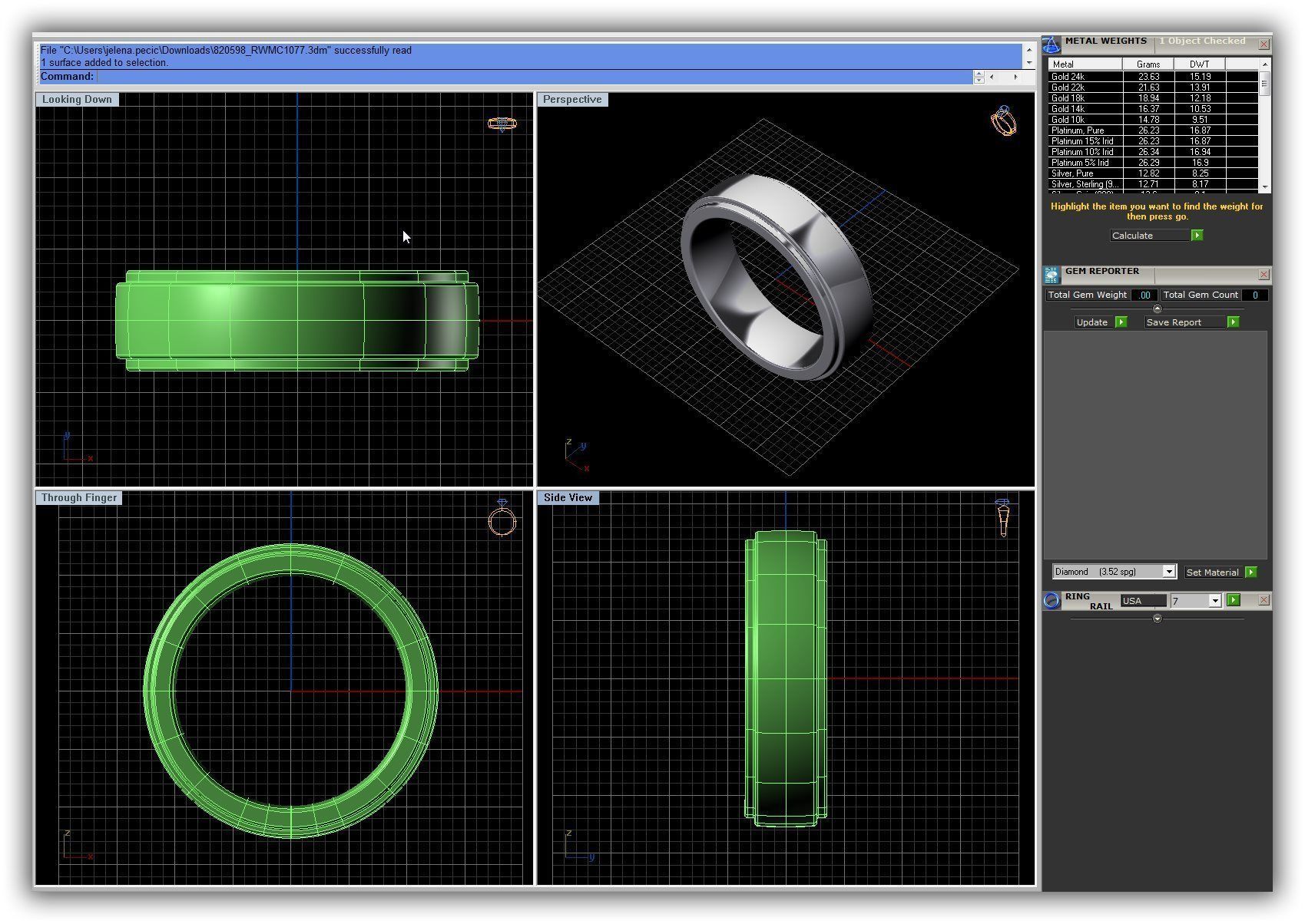 Wedding Band 8 3D print model_2