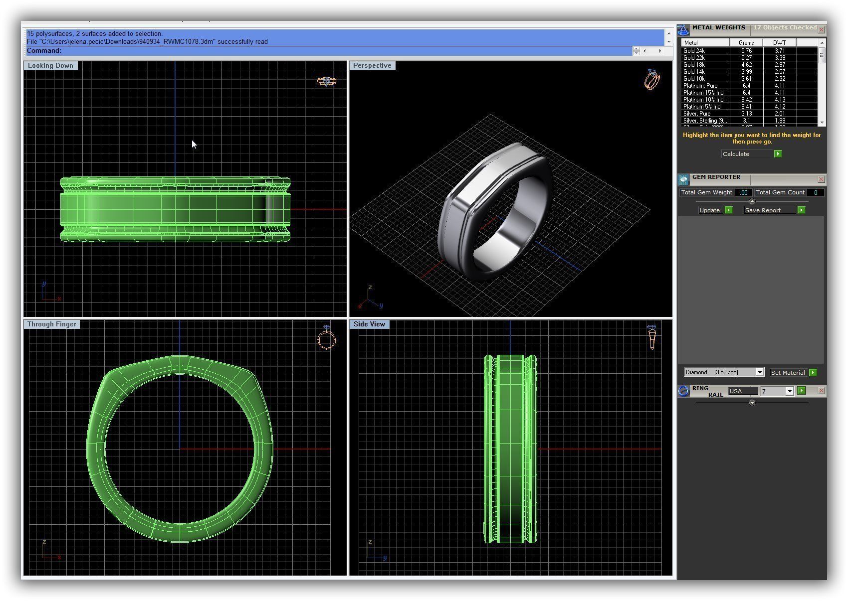 Wedding Band 13 3D print model_2