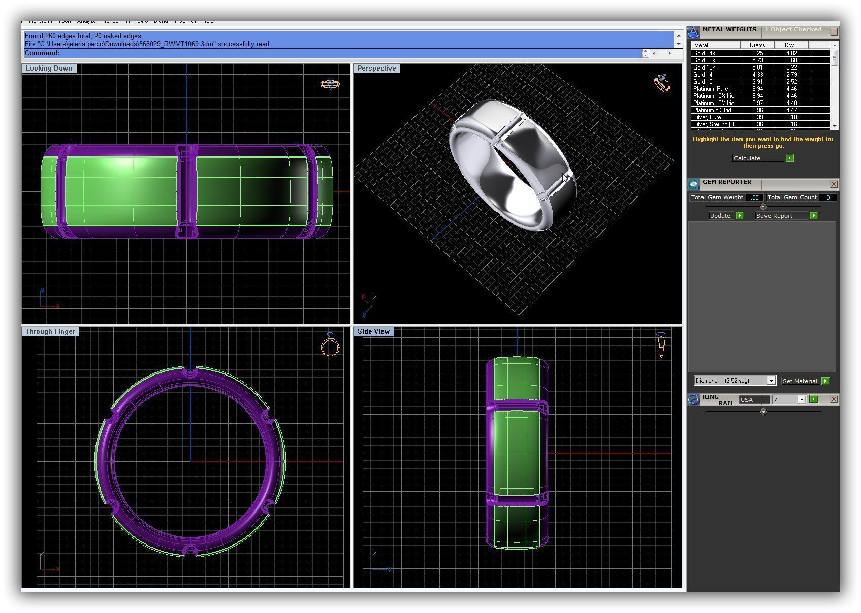 Wedding Band 16 3D print model_2