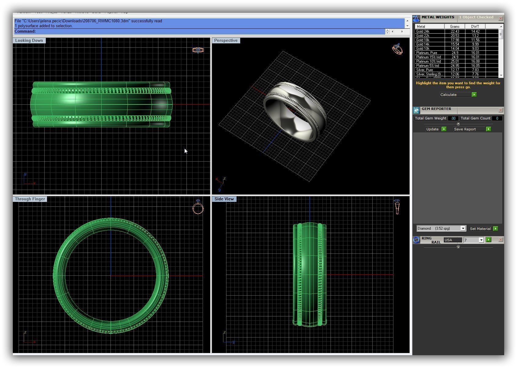 Wedding Band 17 3D print model_2