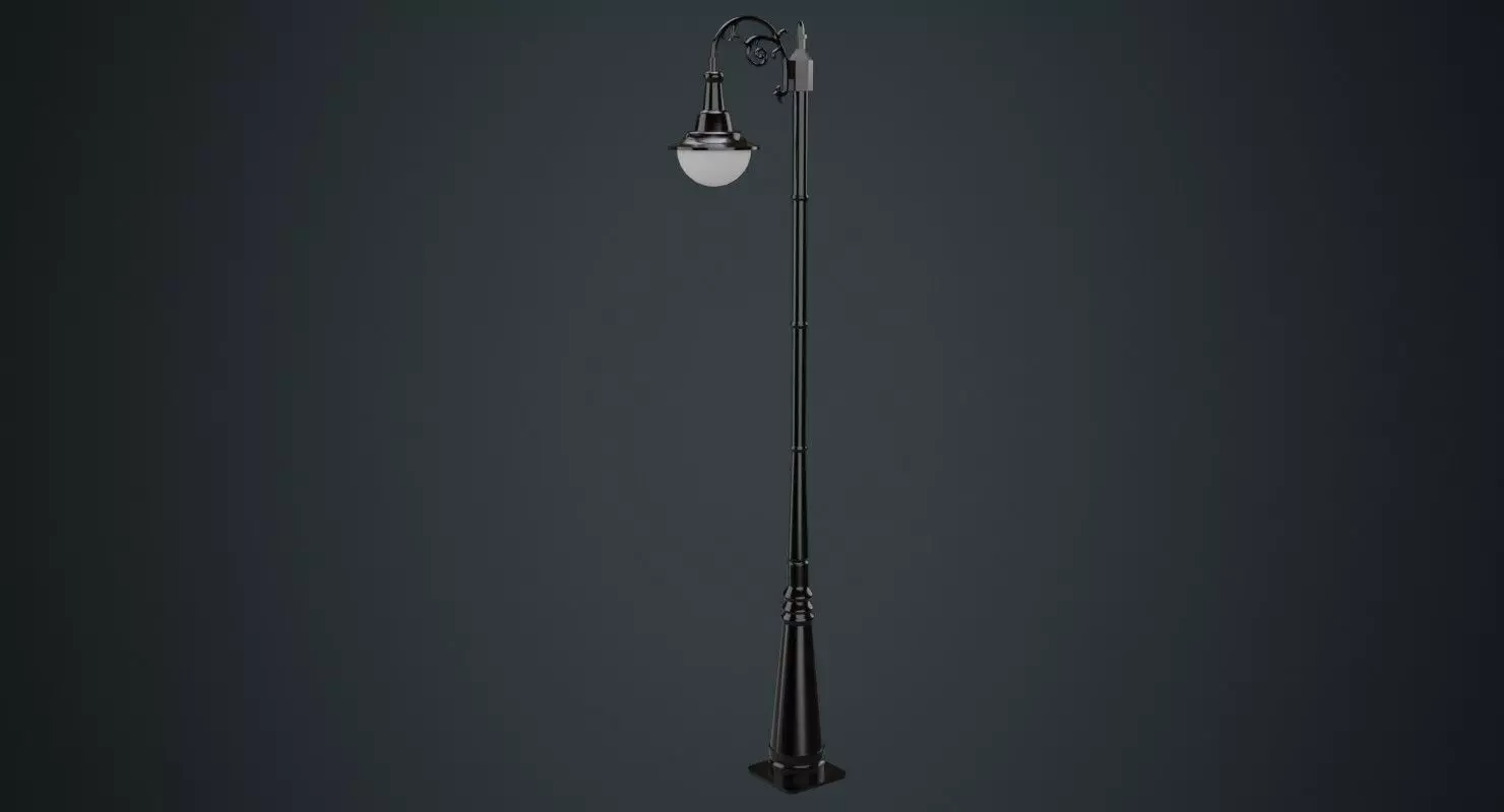 Street Light 4A Low-poly 3D model_0