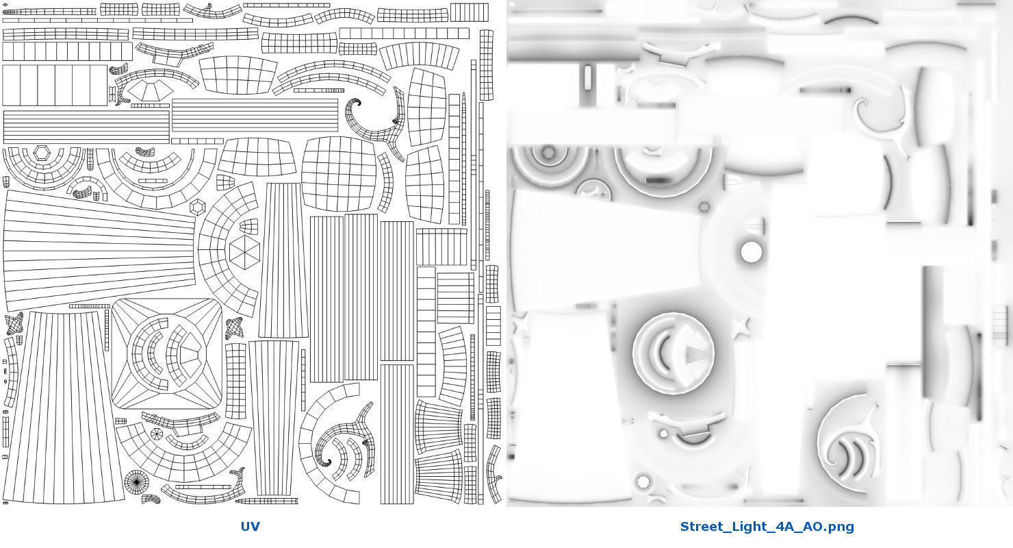 Street Light 4A Low-poly 3D model_8