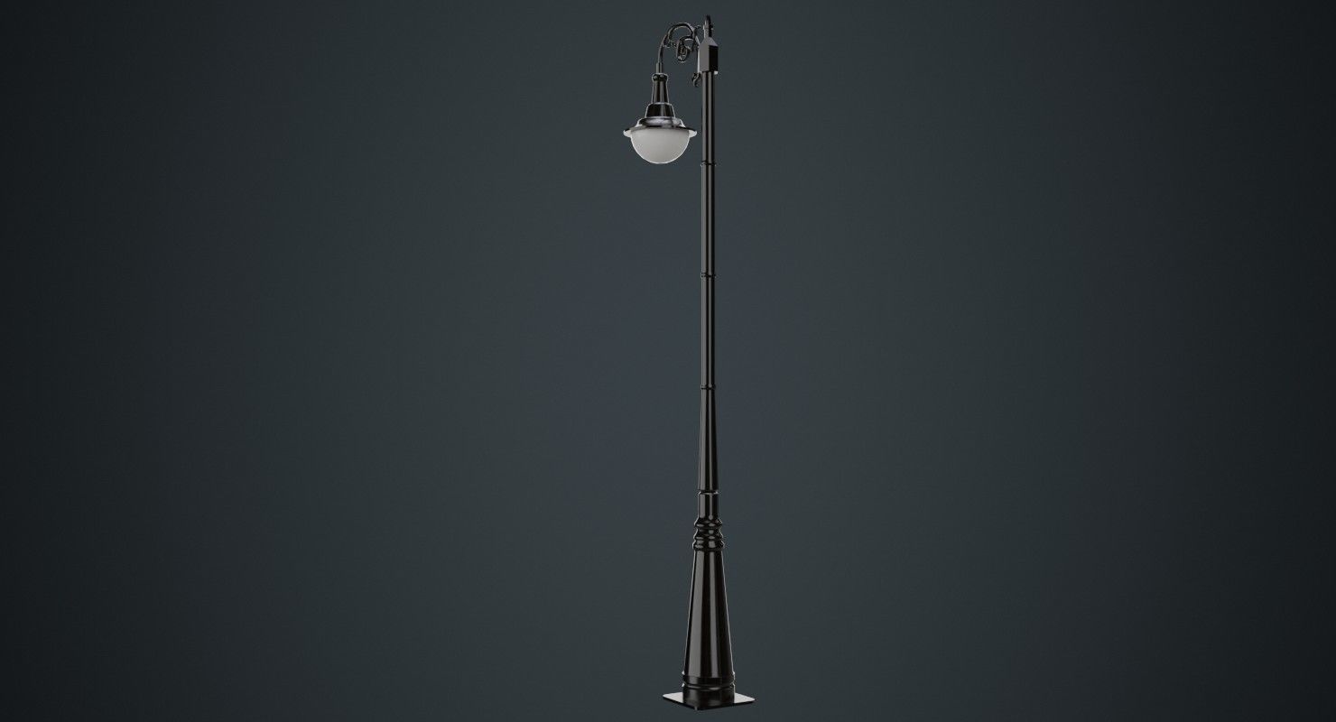 Street Light 4A Low-poly 3D model_3