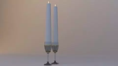 Candle Sticks Free 3D model