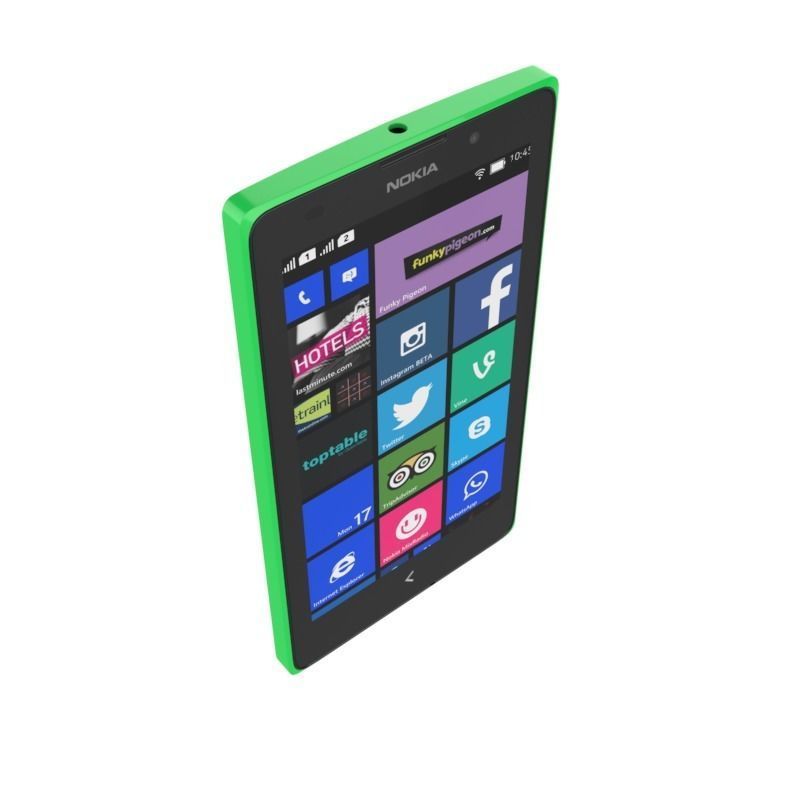 NOKIA XL GSM MOBILE PHONE DUAL SIM GREEN 3D model_3