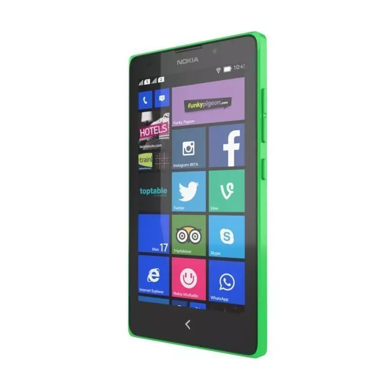 NOKIA XL GSM MOBILE PHONE DUAL SIM GREEN 3D model_0