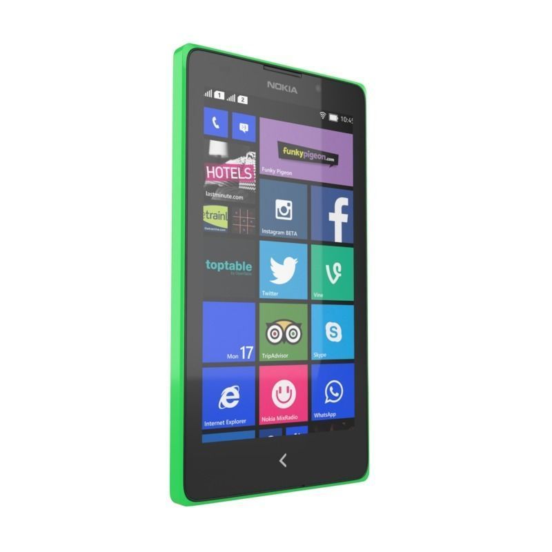 NOKIA XL GSM MOBILE PHONE DUAL SIM GREEN 3D model_5