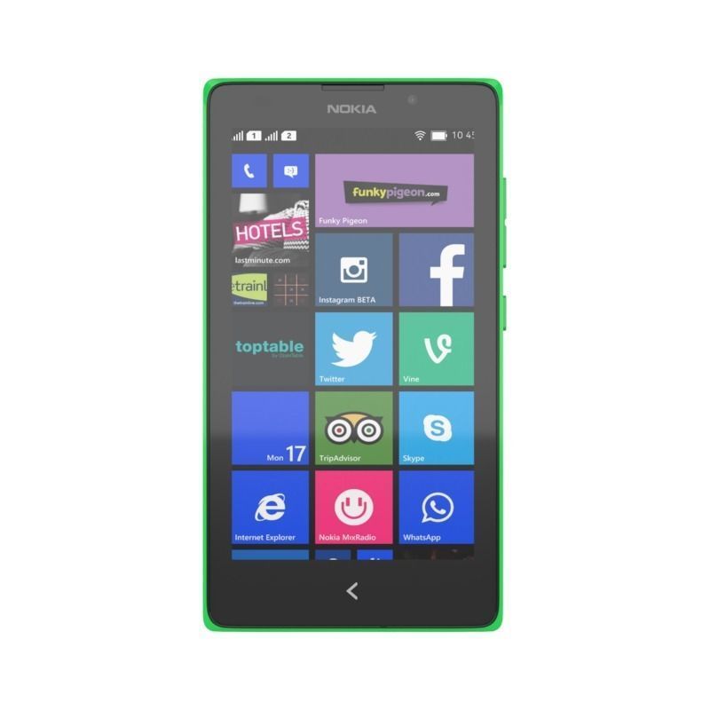 NOKIA XL GSM MOBILE PHONE DUAL SIM GREEN 3D model_1