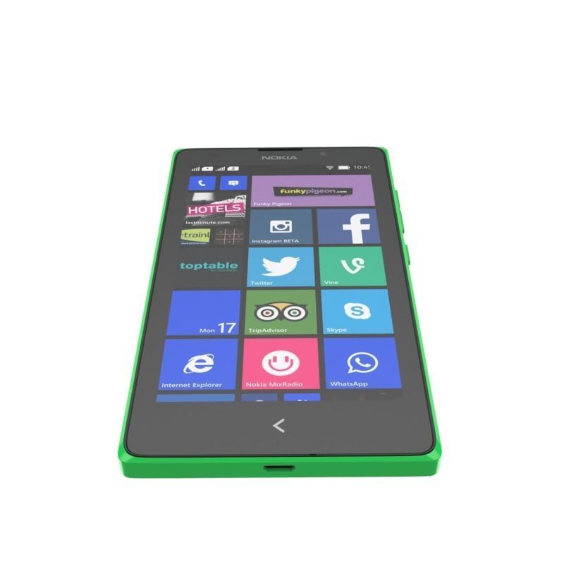 NOKIA XL GSM MOBILE PHONE DUAL SIM GREEN 3D model_2