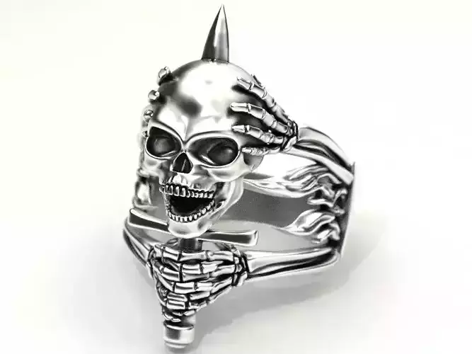 Skull and bone ring 3