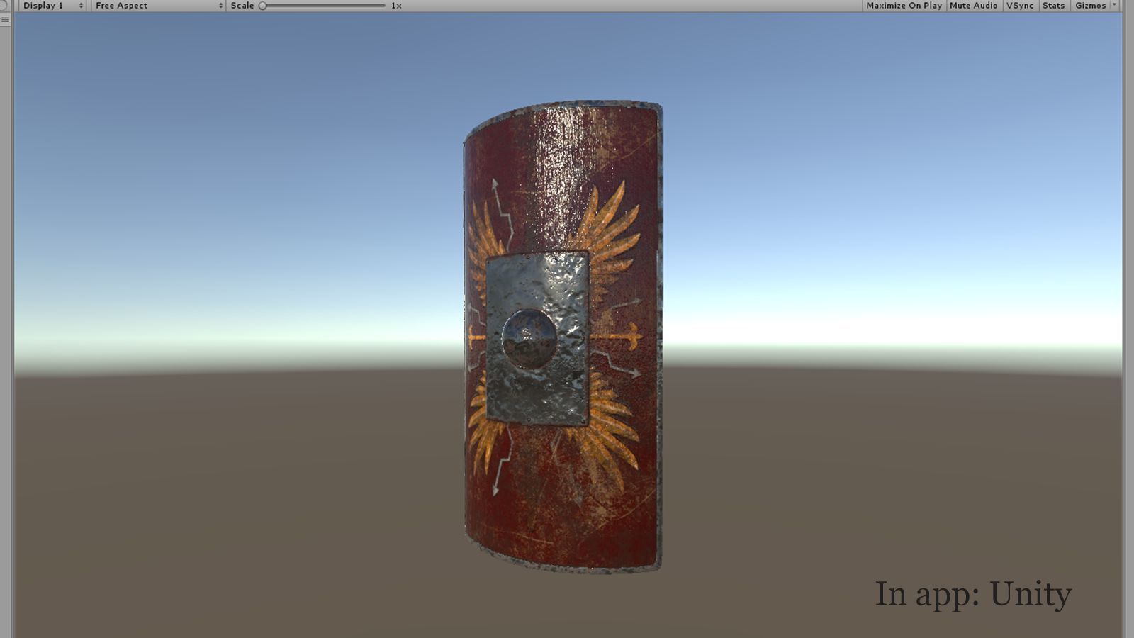 Scutum Shield Low-poly 3D model_10