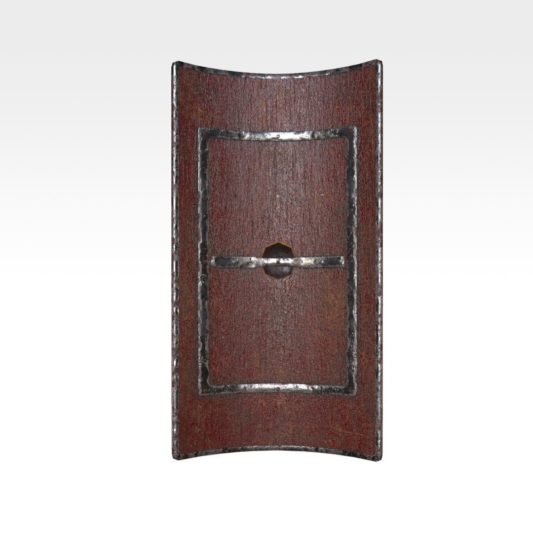 Scutum Shield Low-poly 3D model_2