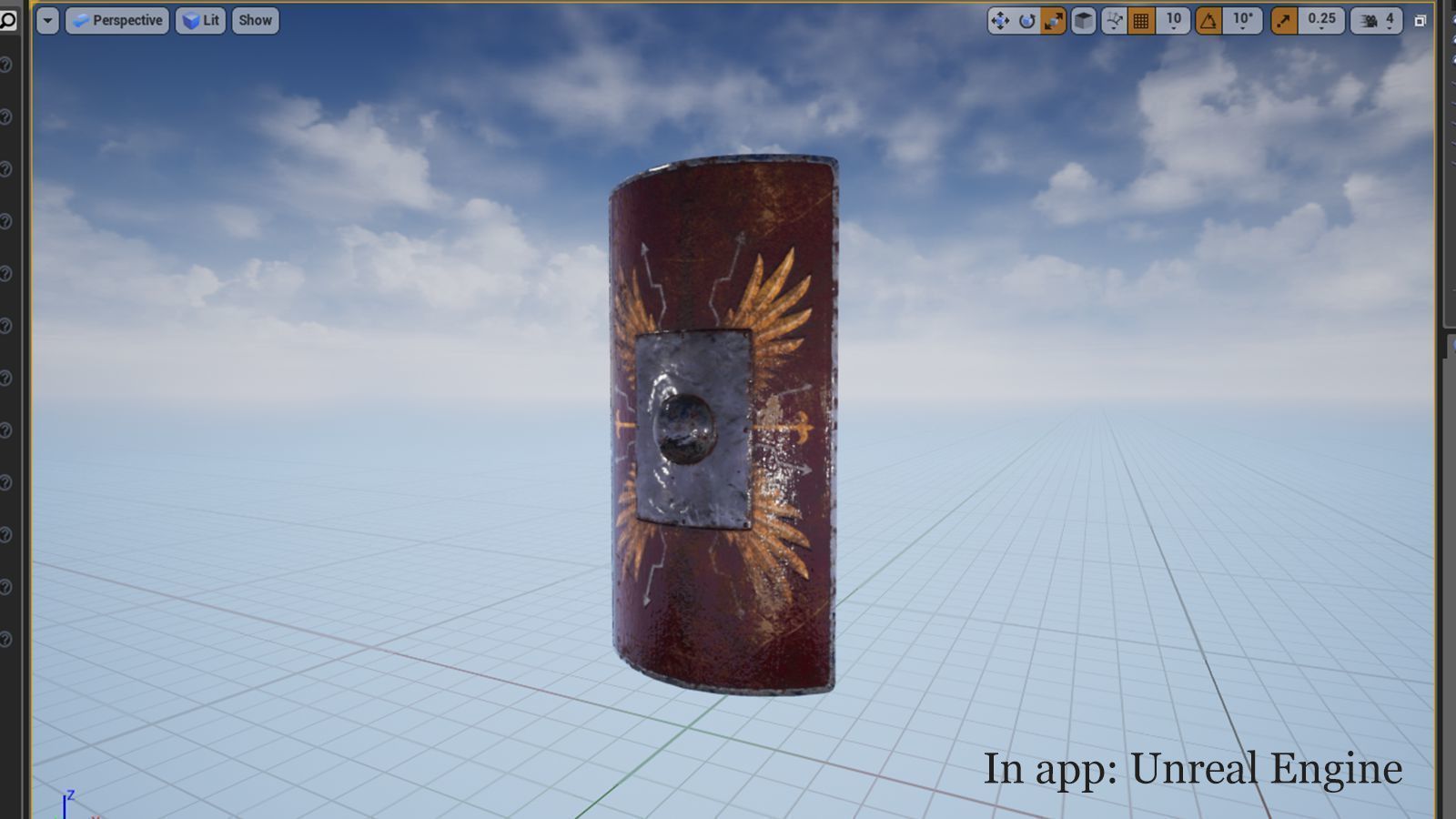 Scutum Shield Low-poly 3D model_11