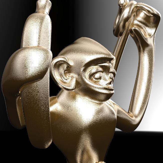 Lucky Monkey 3D print model_5