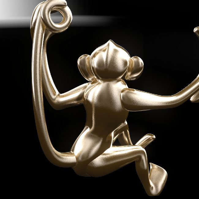 Lucky Monkey 3D print model_3