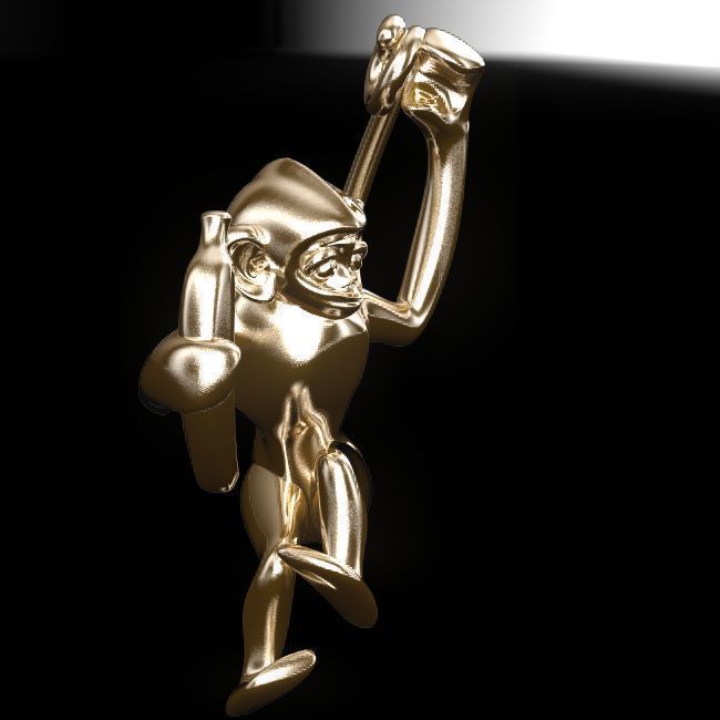 Lucky Monkey 3D print model_4