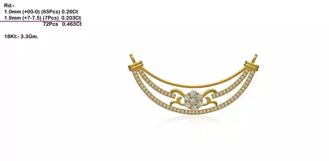 Gold Necklace With Diamonds 126