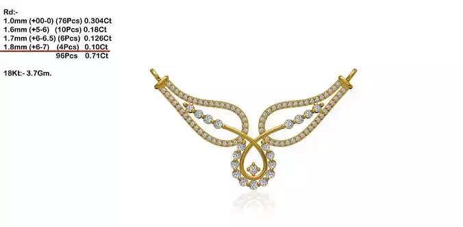 Gold Necklace With Diamonds 127
