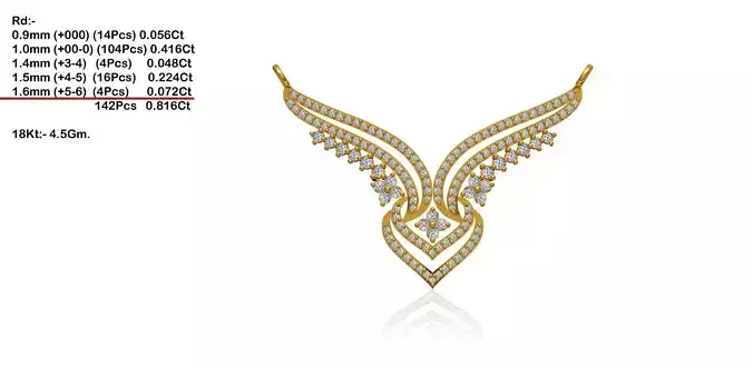 Gold Necklace With Diamonds 128