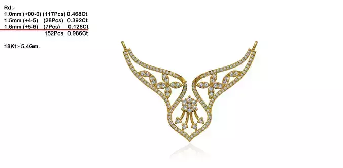 Gold Necklace With Diamonds 131