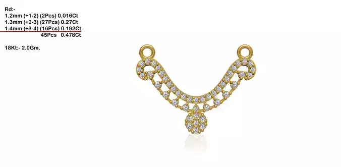 Gold Necklace With Diamonds 133