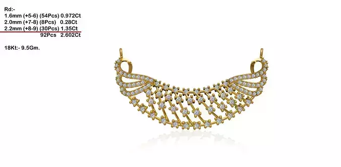 Gold Necklace With Diamonds 135