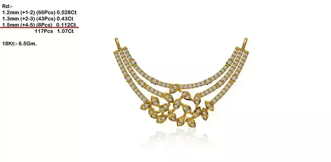 Gold Necklace With Diamonds 136