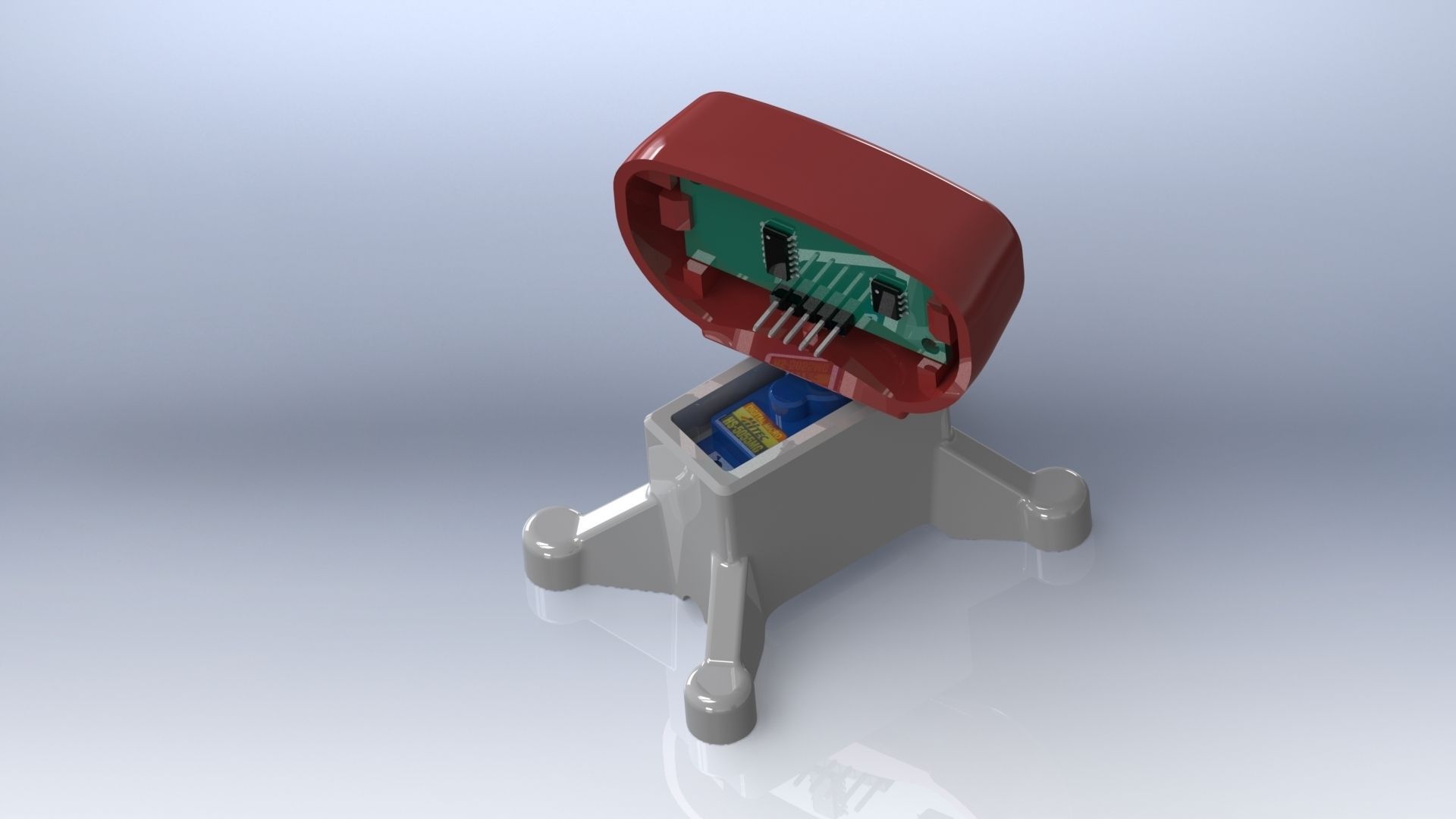 Ultrasonic Sensor Free 3D model_1