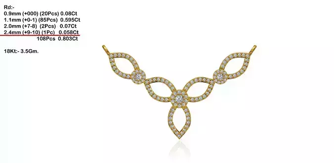 Marquise Gold Necklace