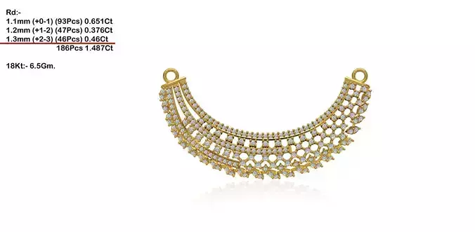 Gold Necklace With Diamonds 139