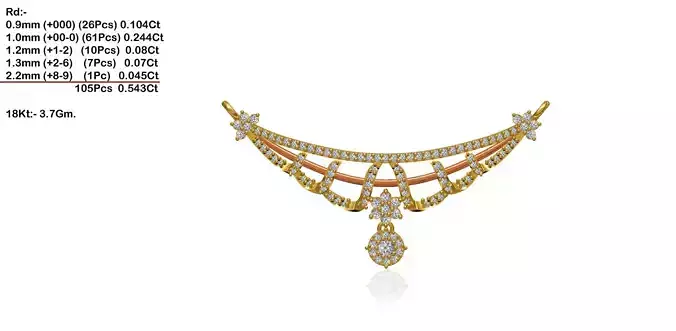 Gold Necklace With Diamonds 140