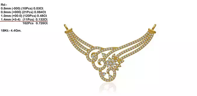 Gold Necklace With Diamonds 142