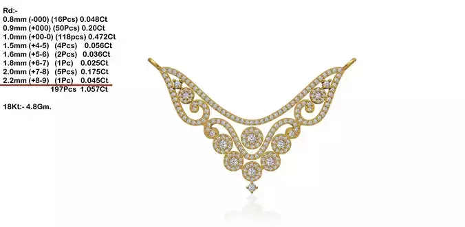 Gold Necklace With Diamonds 144