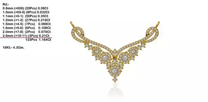 Gold Necklace With Diamonds 149