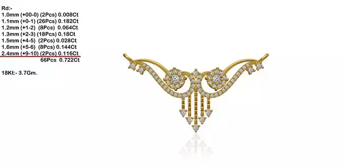 Gold Necklace With Diamonds 150