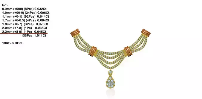 Gold Necklace With Diamonds 151