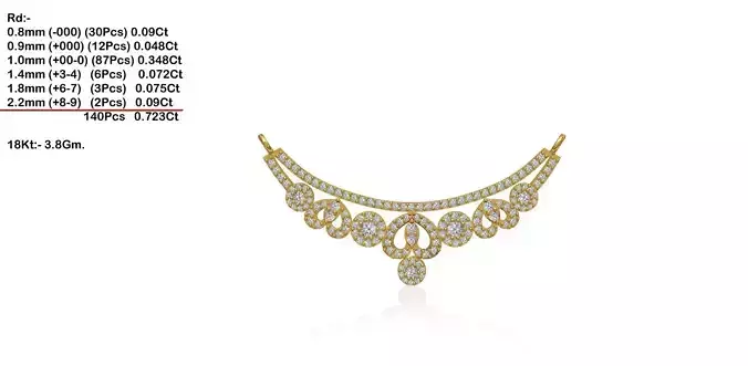 Gold Necklace With Diamonds 156