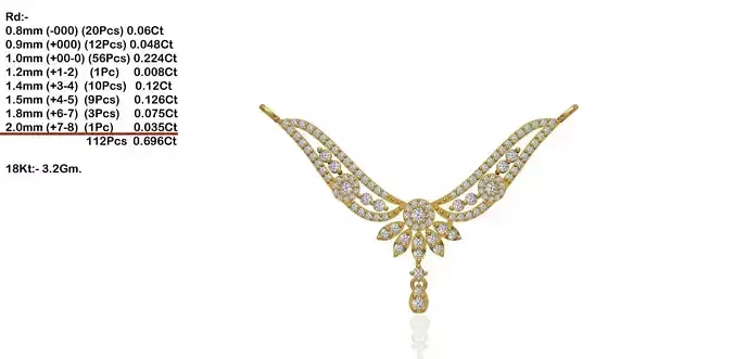 Gold Necklace With Diamonds 157