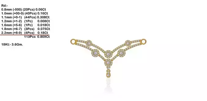 Gold Necklace With Diamonds 158