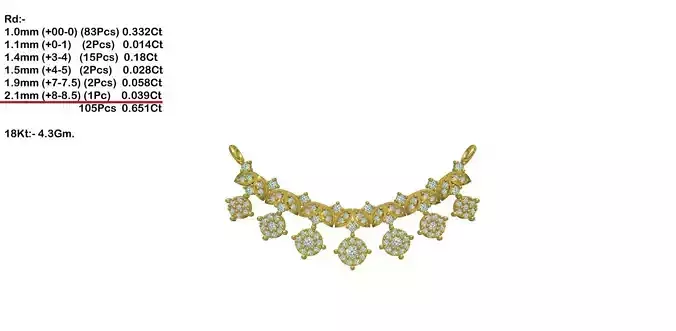 Gold Necklace With Diamonds 161