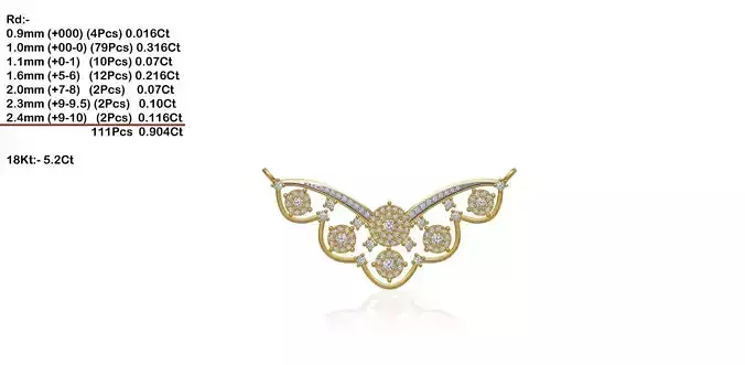 Gold Necklace With Diamonds 162