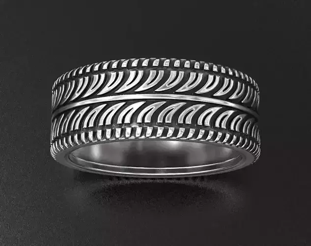 Stylish ring in the form of a wheel for bikers and motorists 411